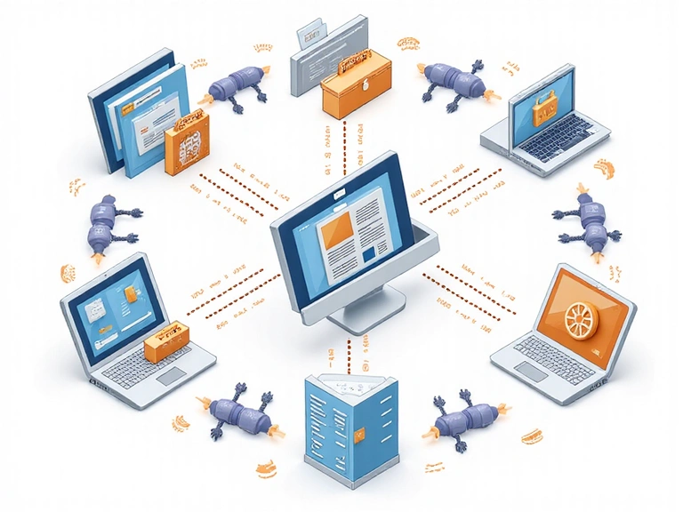 Rysunek przedstawiający ciasteczka internetowe i ich działanie